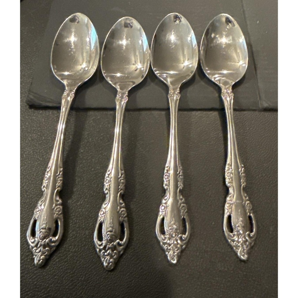 Oneida Brahms Community Teaspoon Spoon Spoons Stainless Steel Set Of 4
